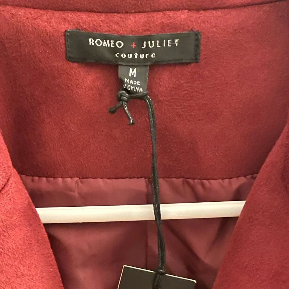 Brand new Romeo & Juliet couture Maroon suede jacket - Picture 3 of 6